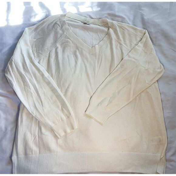 Lucky Brand V-Neck Sweater | Cream - Picture 3 of 13